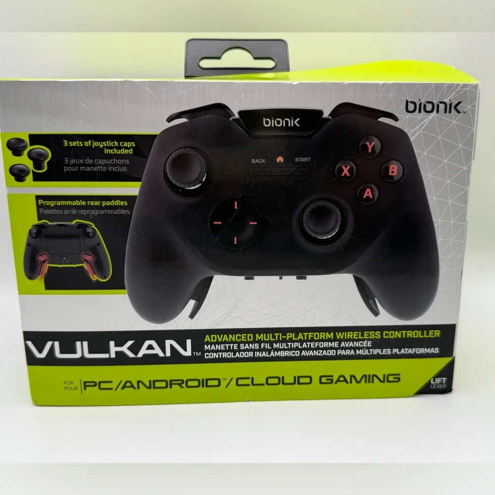 Bionik VULKAN Advanced Programmable Wireless Gaming Controller for PC, Android